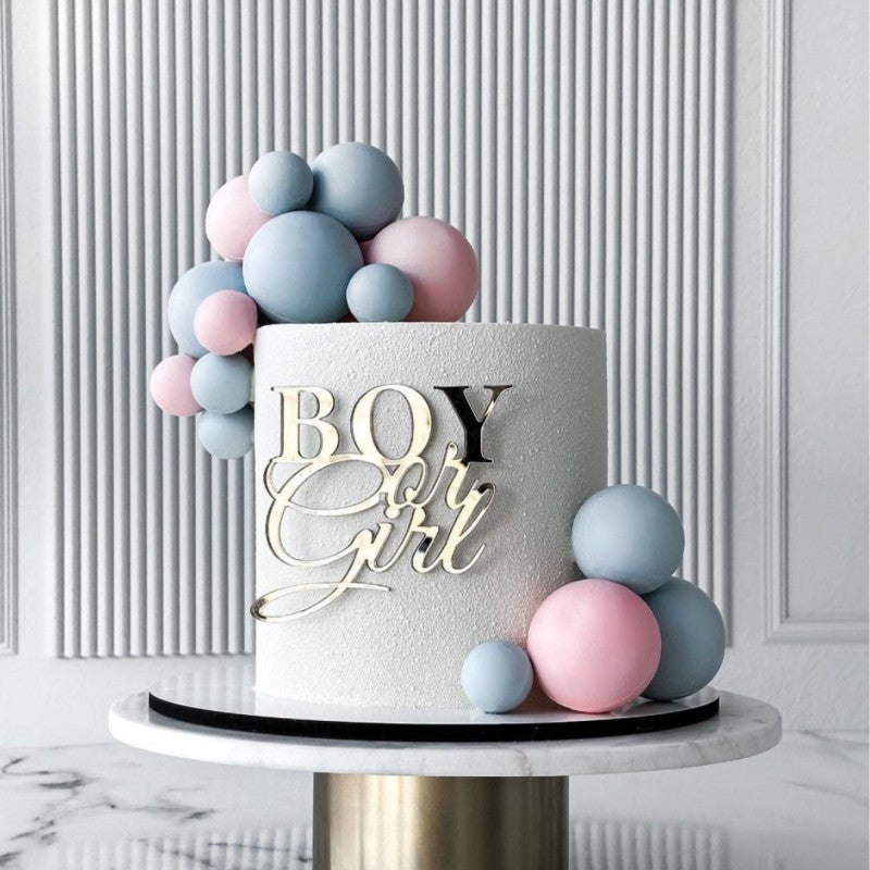 Wholesale 10PCS/PACK Boy or Girl Acrylic Cake Decoration
